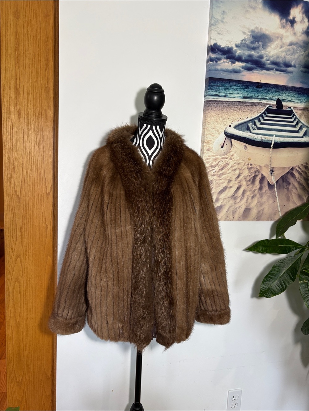 Mink Brown Fur Coat - Women's Luxurious Faux Fur Jacket gorgeous